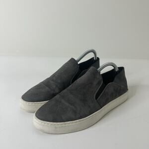 Vince Garvey Womens 6.5 M Gray Suede Low Casual Platform Slip On Daily Sneaker